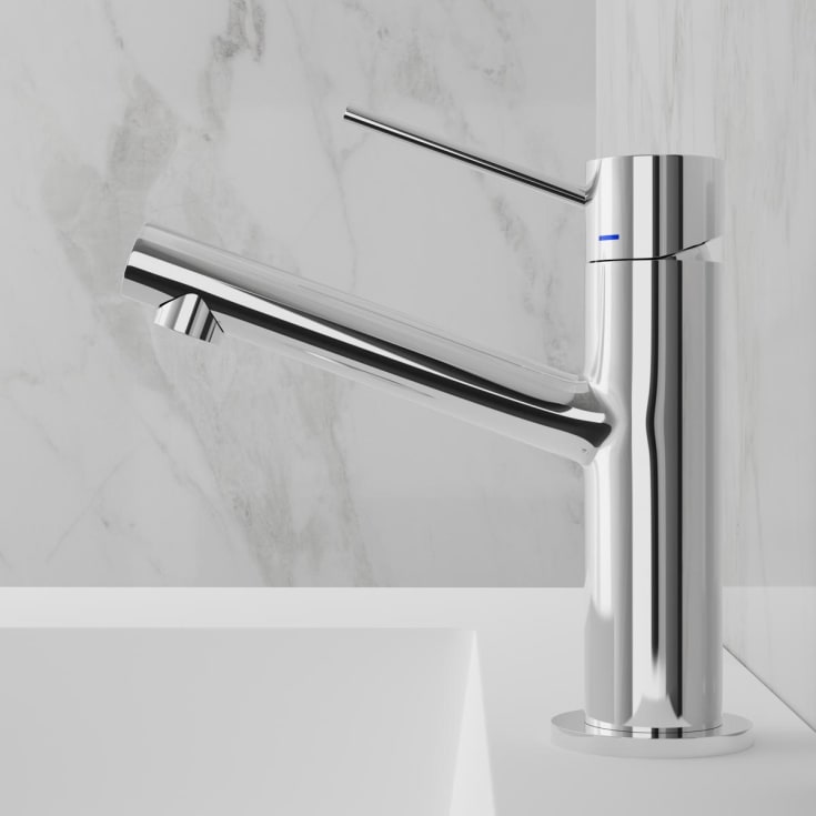 Scandtap Vector håndvaskarmatur, poleret stål