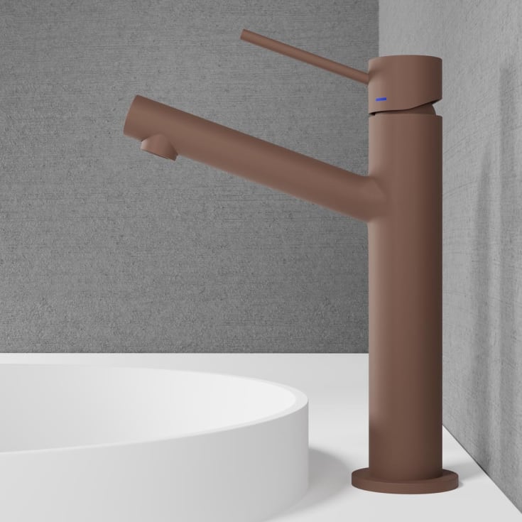 Scandtap Vector Medium håndvaskarmatur, mat brun