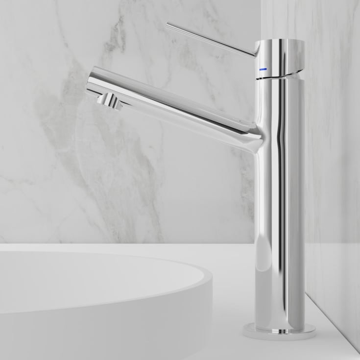 Scandtap Vector Medium håndvaskarmatur, poleret stål