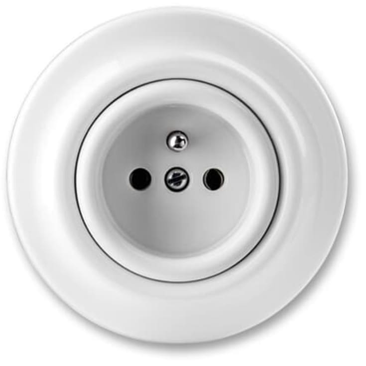 ABB Decento pinjord stikkontakt, hvid