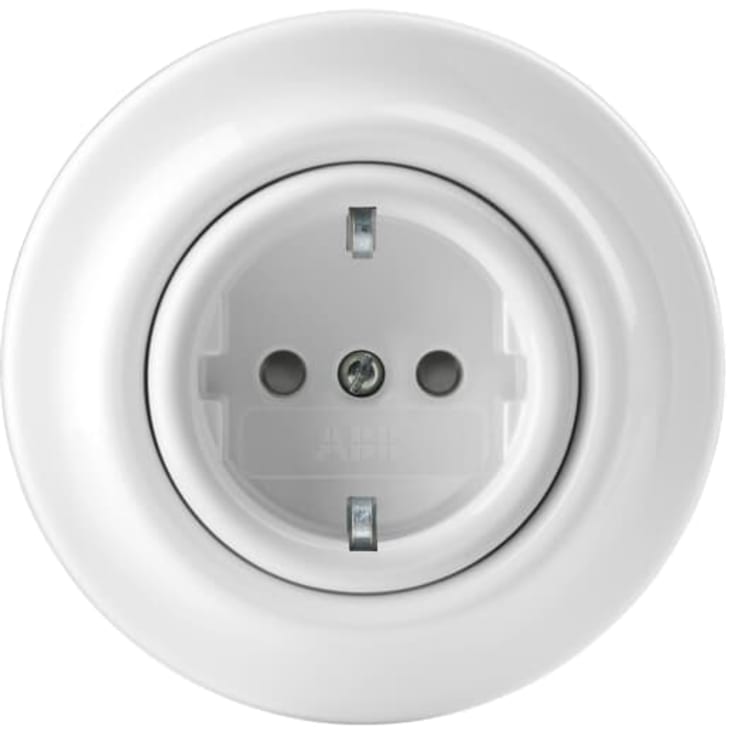ABB Decento schuko stikkontakt, hvid