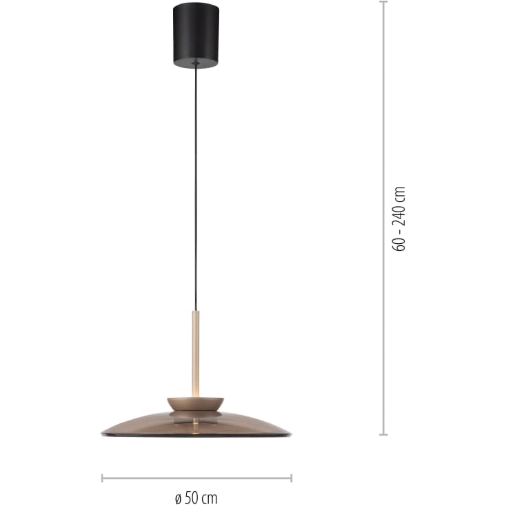 Paul Neuhaus Pure Moon pendel, Ø50 cm