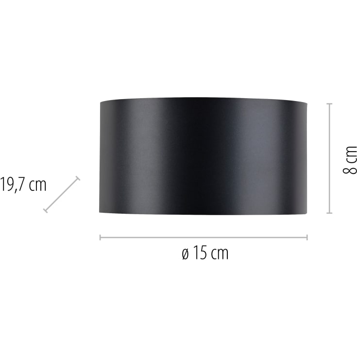 Pure Clipse rund væglampe, Ø150mm antracit