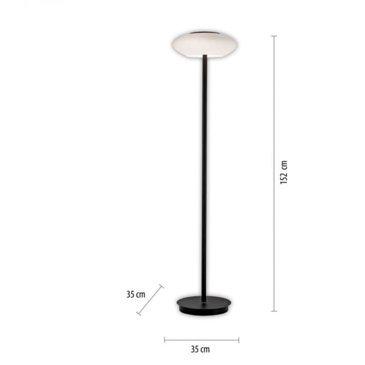 Q-Etienne gulvlampe - Til Smart Home, 1520mm sort