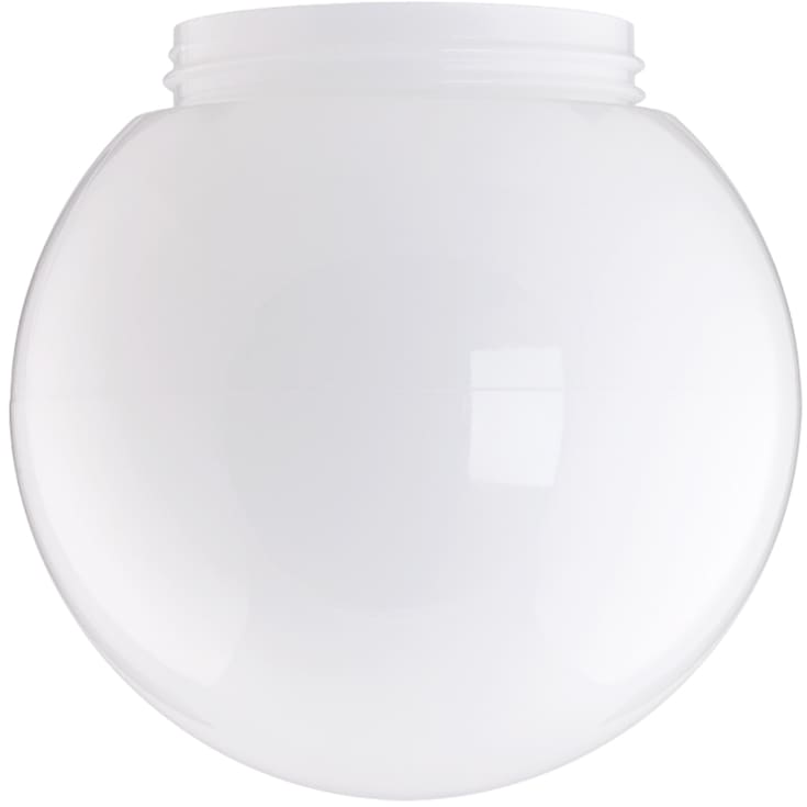 Skärmglob blank opalgänga 123,5 mm Ø200 mm höjd 169 mm