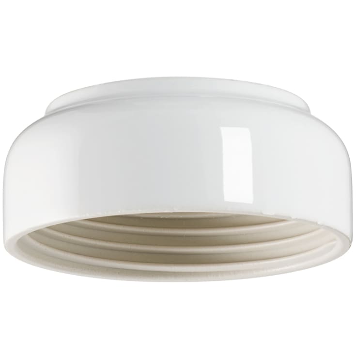 Loft- og Vægarmatur Ohm hvid med 123,5 mm gevind IP44 LED