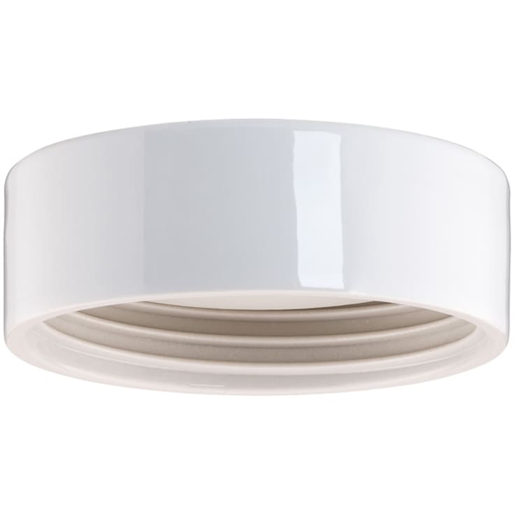 Loft- og Vægarmatur hvid glasur med 123,5 mm gevind IP44 LED