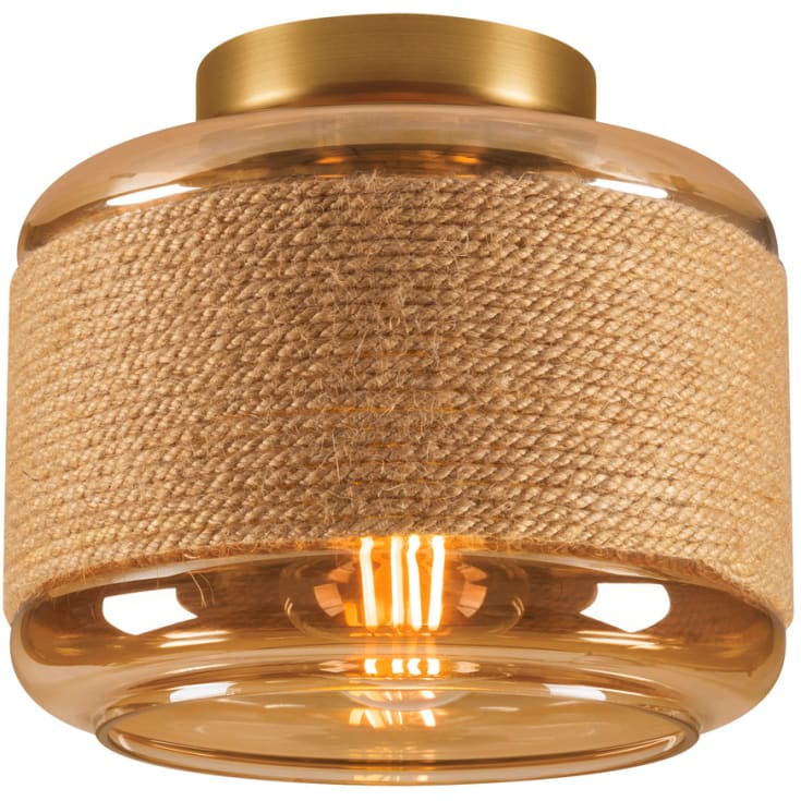 SLV Pantilo Rope vägg- och taklampa, guld, Ø19 cm