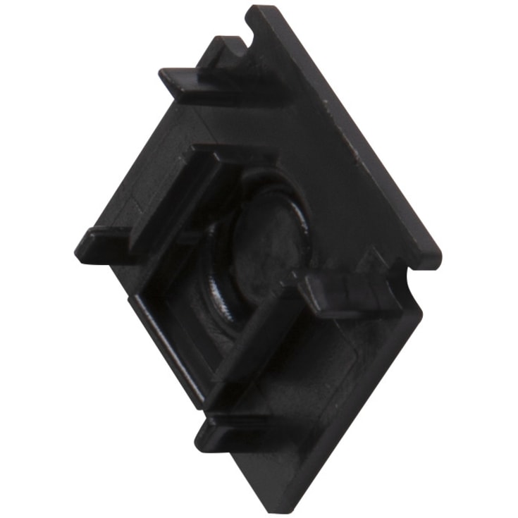 SLV 48V gavlar för utanpåliggande skena, låg, svart