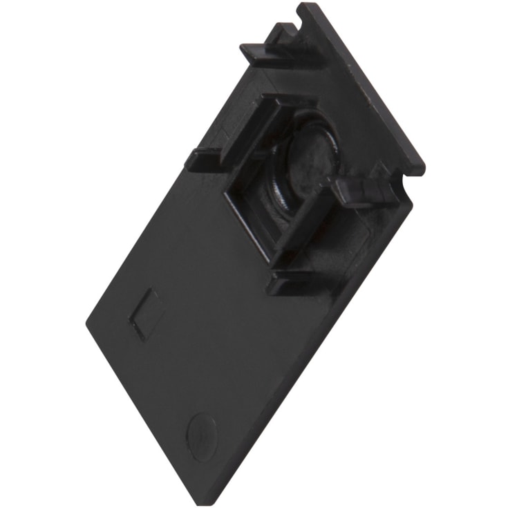 SLV 48V endestykker til påbygningsskinne, dyb, sort