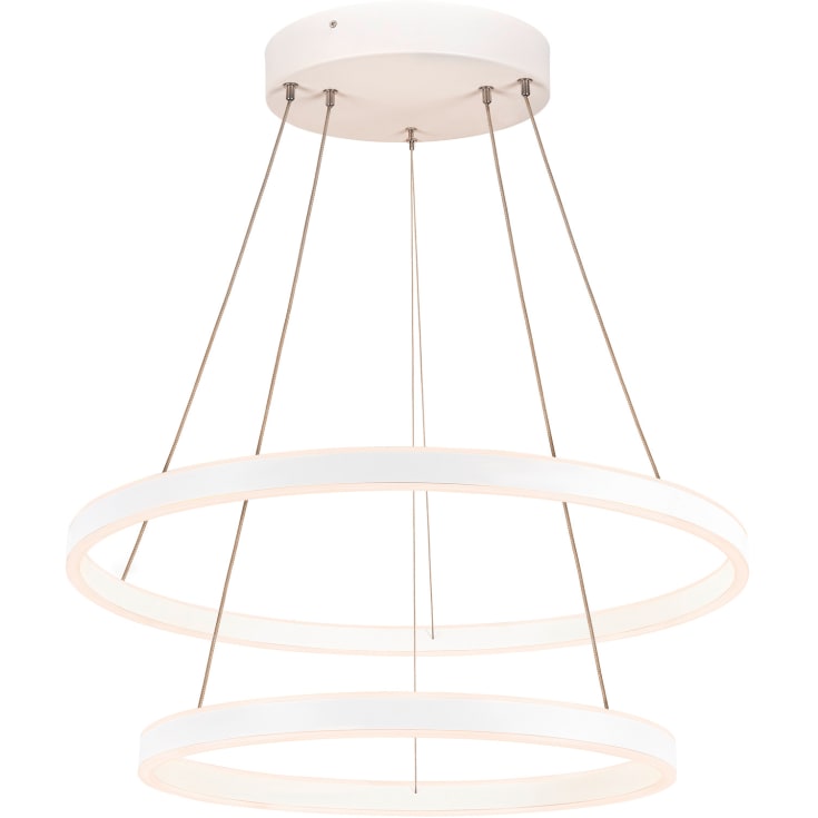 SLV One Double pendel, hvid, Ø60 cm