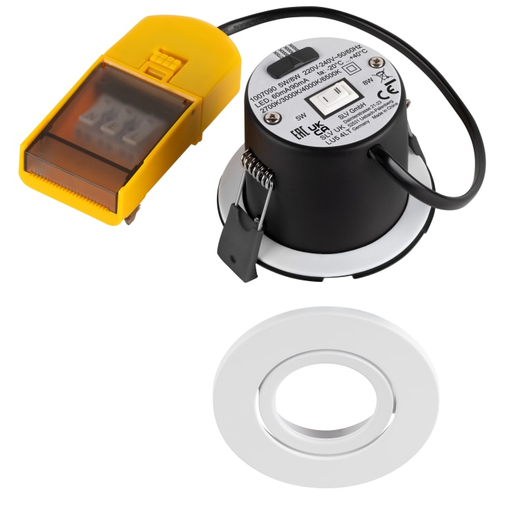 SLV Universal infälld spotlight, vit, 12-pack