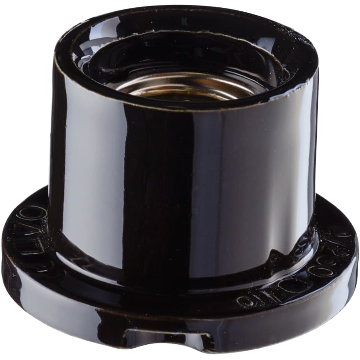 Loftfatning E27 sort glasur for sauna med klemhylse