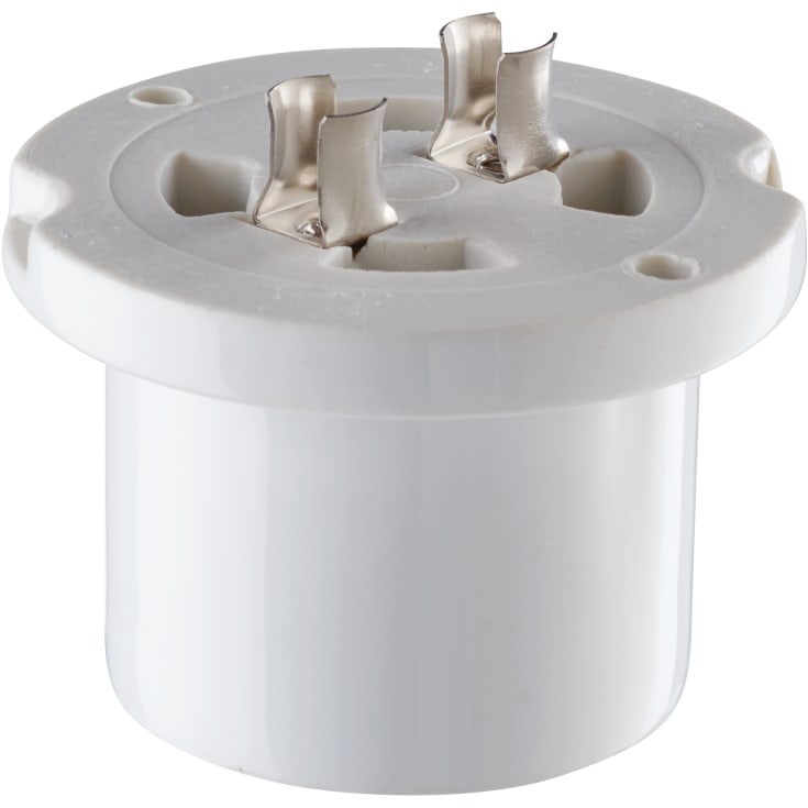 Loftfatning E27 hvid glasur for sauna med klemhylse