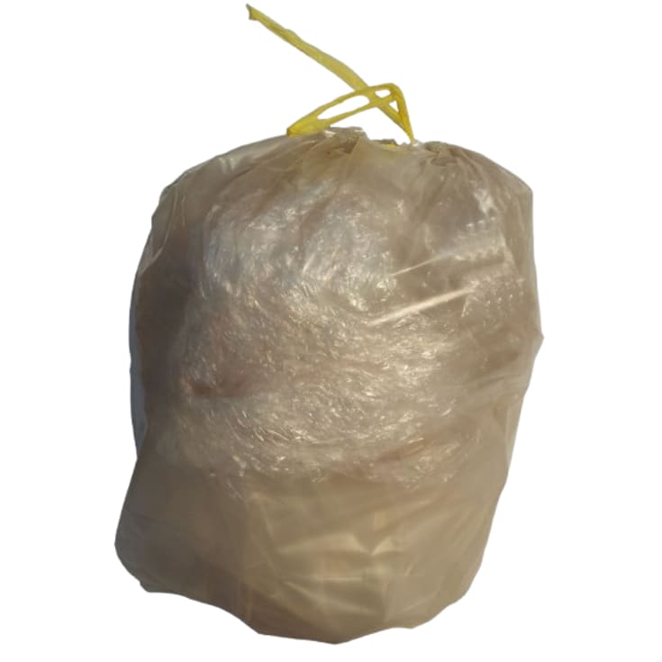 Danofix avfallssekk i klar plast, med snørelukking, 70x105 cm, 110 liter