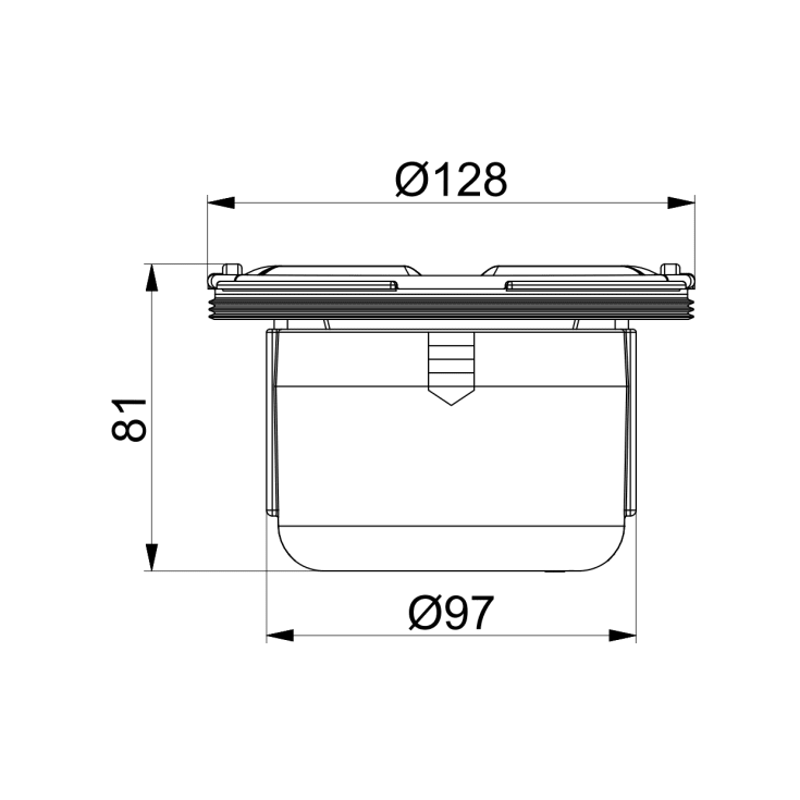 Purus Tyr indbygningsvandlås, til vinylgulvafløb