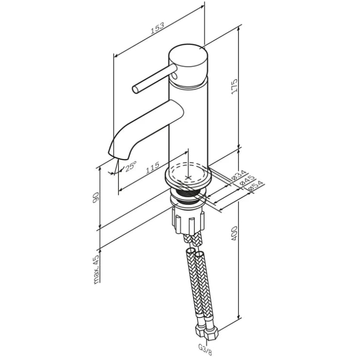 AM.PM Spike servantbatteri, krom