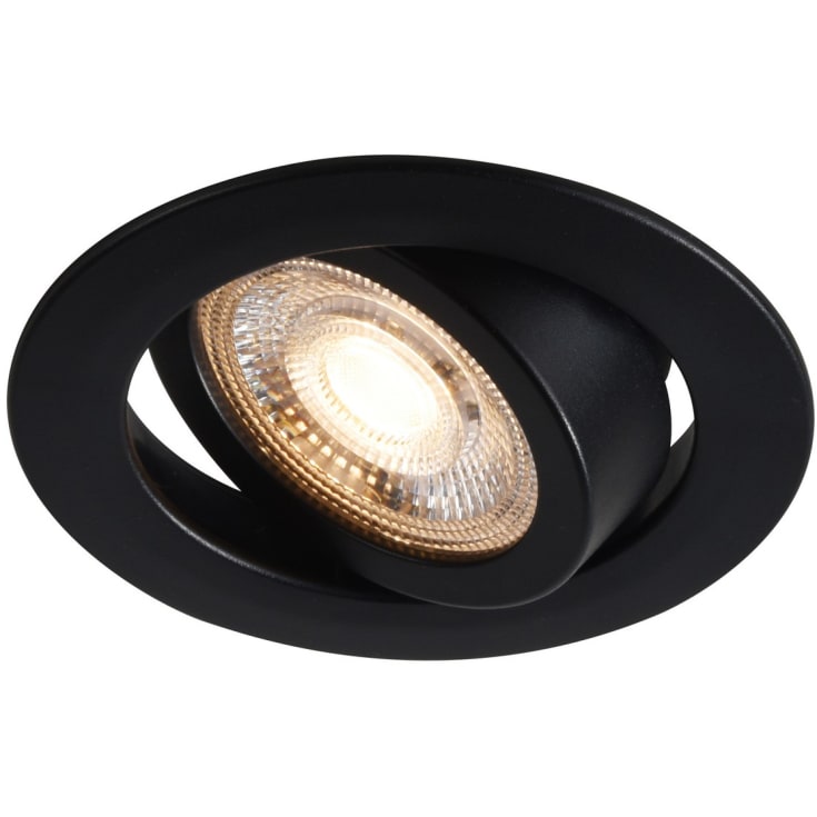 Nordlux Monolo indbygningsspots, sort, 3-pak