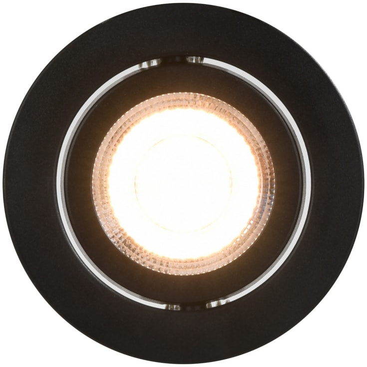 Nordlux Monolo indbygningsspots, sort, 3-pak