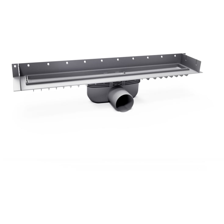 Purus Line 800mm avløpskanal Ø75mm horisontal, med vannlås