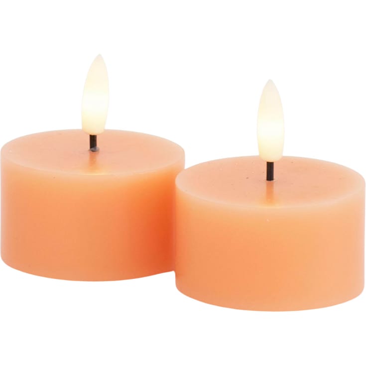 10 stk Sirius Sille LED fyrfadslys, batteri, orange