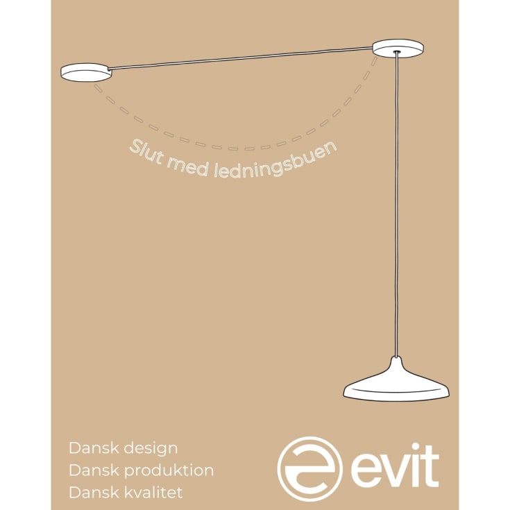 Evit lampeophæng, hvid