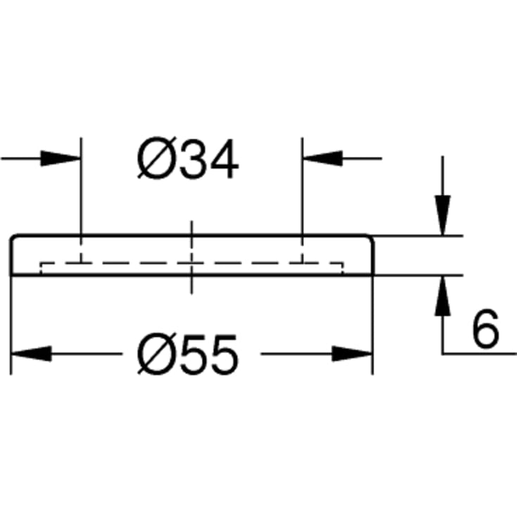 Grohe roset, Ø34 mm, krom