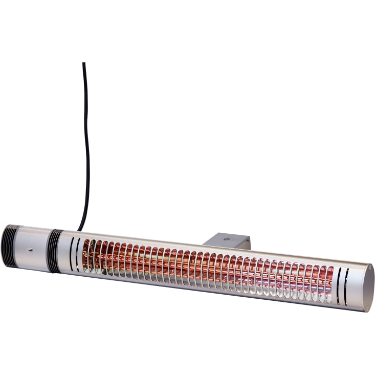 Heat1 infrarød terrassevarmer slank, m/fjernkontroll, 660-2000W, titanium