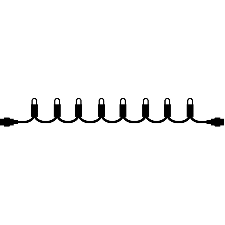 Sirius Tech-Line udendørs lyskæde, 45 varm hvide lys, 4,5 meter, forlænger