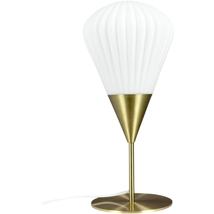 Dyberg Larsen ballonbordlampe opal/ messing