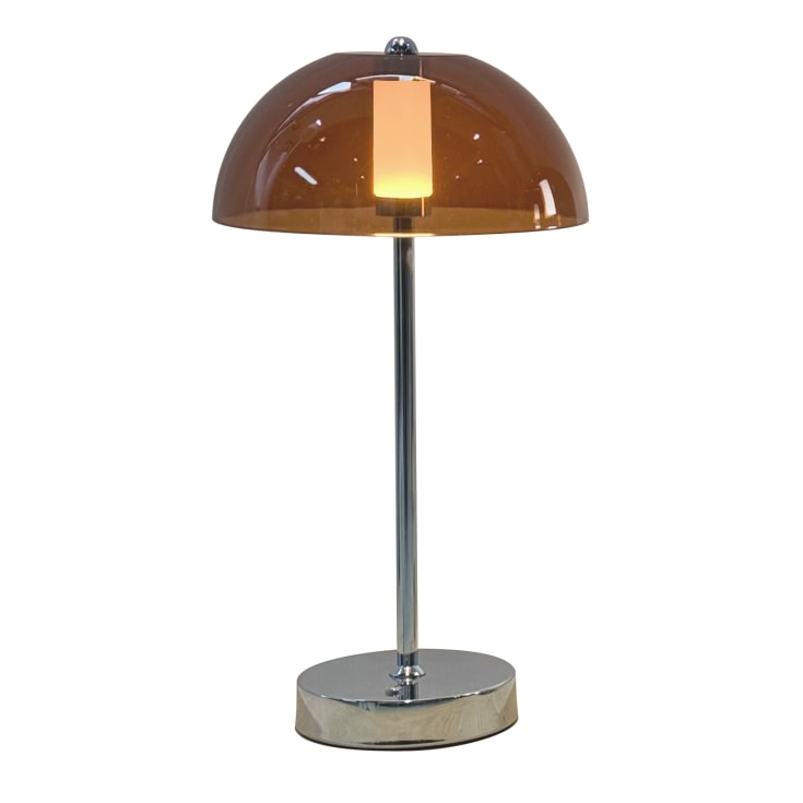 Veli Line Shade uppladningsbar bordslampa, bärnstensfärgad