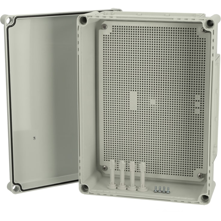 Montagekasse EKPE MPI 130 G 380x280 mm m/gråt låg og mont.plade