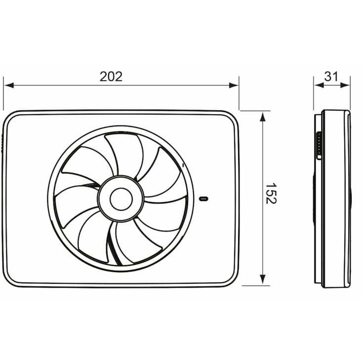 Fresh Intellivent Celsius ventilator, hvid
