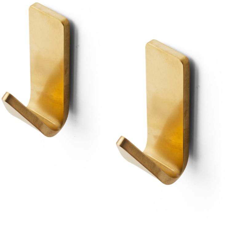 Bastant Design håndklædekrog, 2 stk, børstet messing