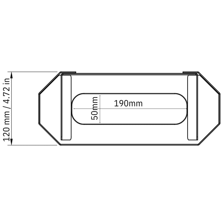 Nichba papirdispenser, sort