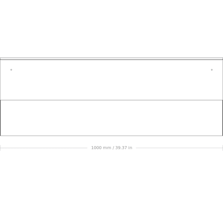 Nichba Shoe Box skohylle, 100 cm, blå