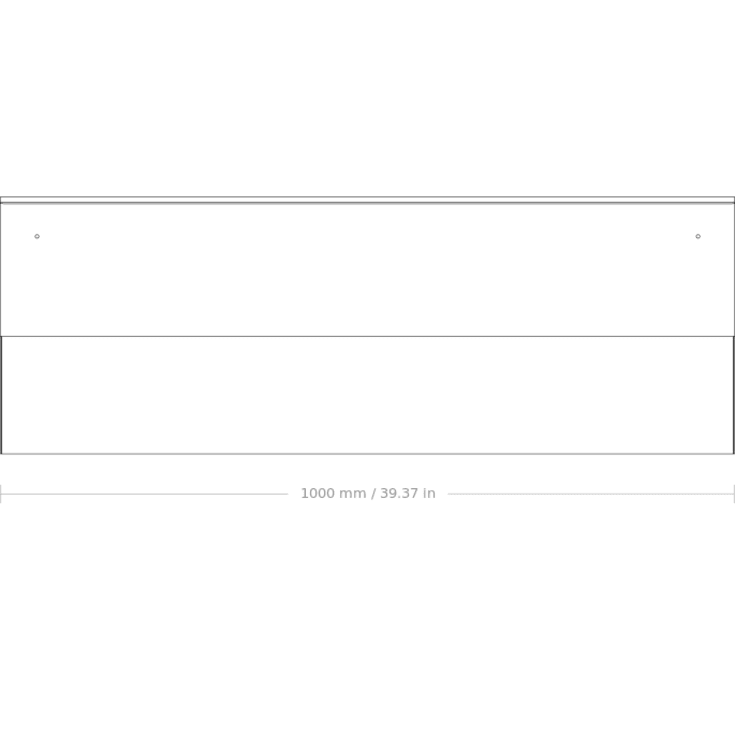 Nichba Shoe Box skohylle, 100 cm, hvit