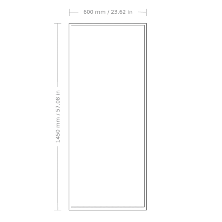 Nichba Mirror Large spejl, 145x60 cm, blå