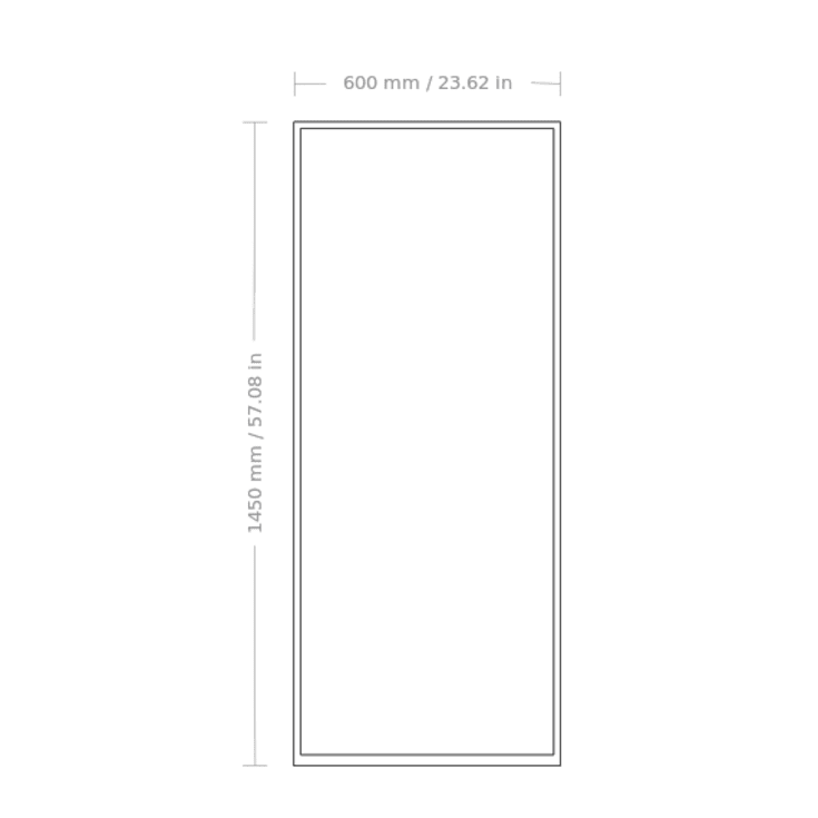 Nichba Mirror Large spejl, 145x60 cm, grøn