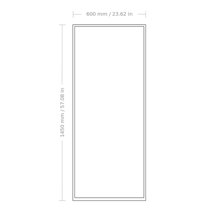 Nichba Mirror Large spejl, 145x60 cm, sort