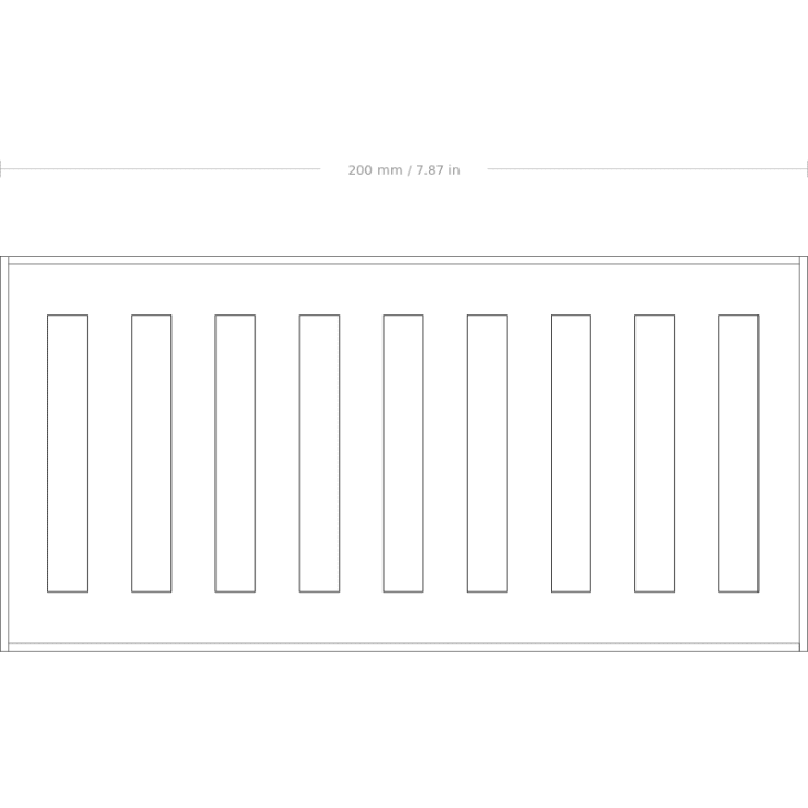 Nichba Bath Shelf 20 brusehylde, sort