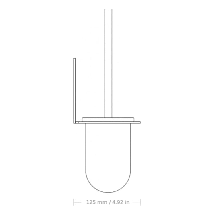 Nichba toiletbørste, sort