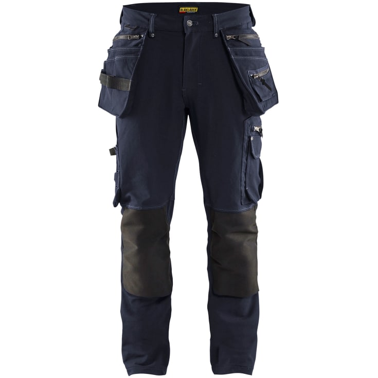Blåkläder X1900 arbetsbyxor med 4-vägs stretch, mörk marin/svart, st C154