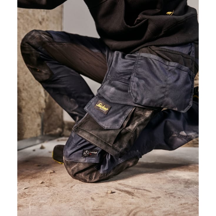 Snickers 6241 AllroundWork arbeidsbukse med stretch, marineblå/sort, str. 44