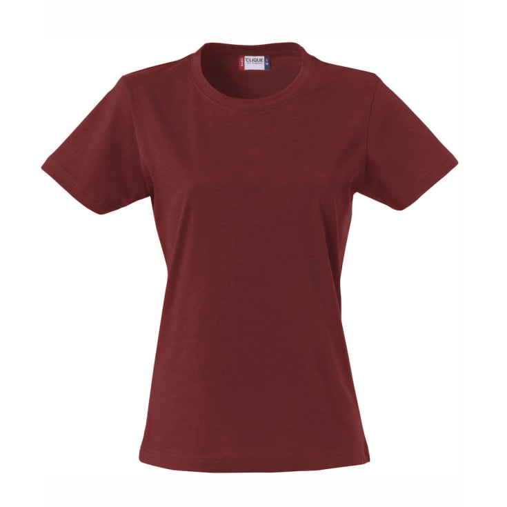 Clique Basic dame T-shirt, Burgundy, S