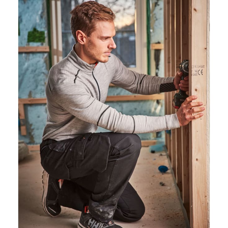 Helly Hansen Lifa Merino termoundertrøje, gråmeleret, str. M