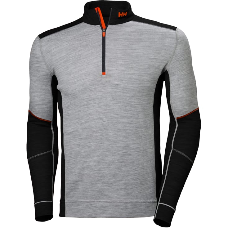 Helly Hansen Lifa Merino termoundertrøje, grå/sort, str. XL
