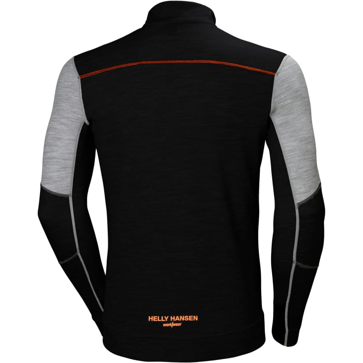 Helly Hansen Lifa Merino termoundertrøje, grå/sort, str. XL