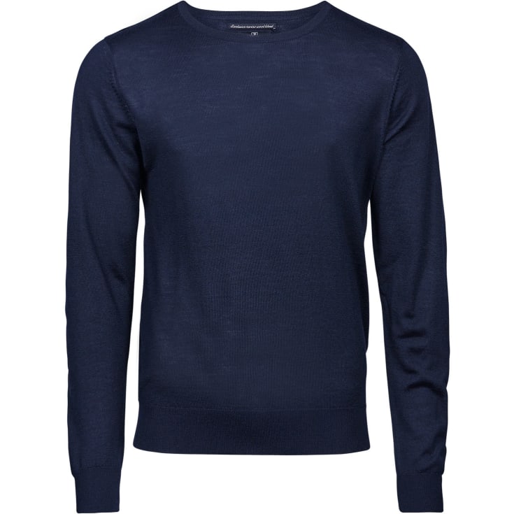Tee Jays Crew Neck trøje med merinould, Navy, L