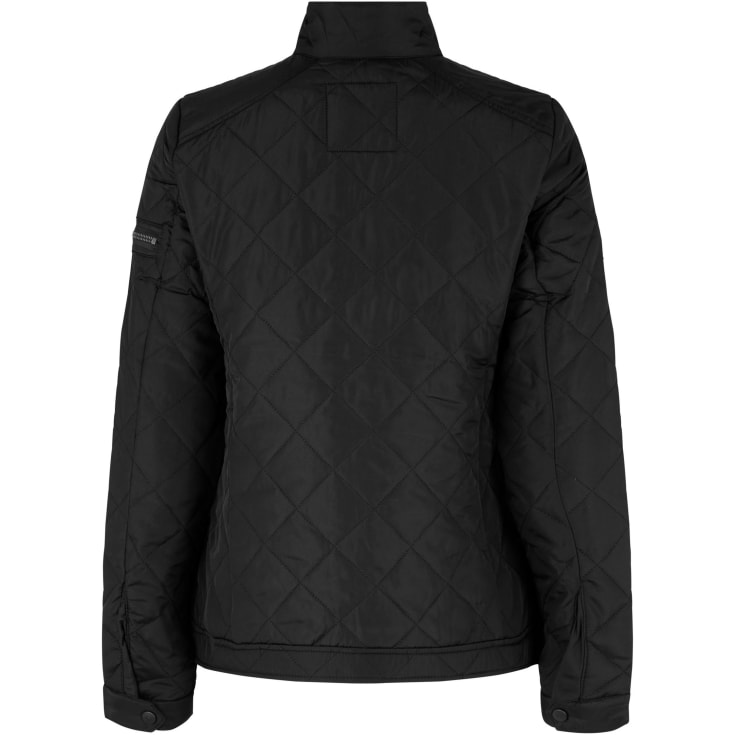 ID Quilted damejakke, Sort, L